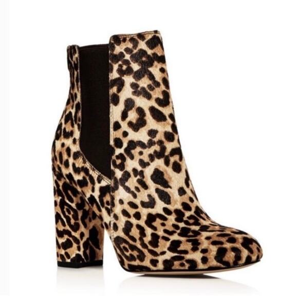 Sam Edelman Case Leopard Calf‎ Hair Booties - Picture 1 of 8